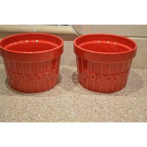 IQ Accessories Red Popcorn Bowl  Set of 2 (M)